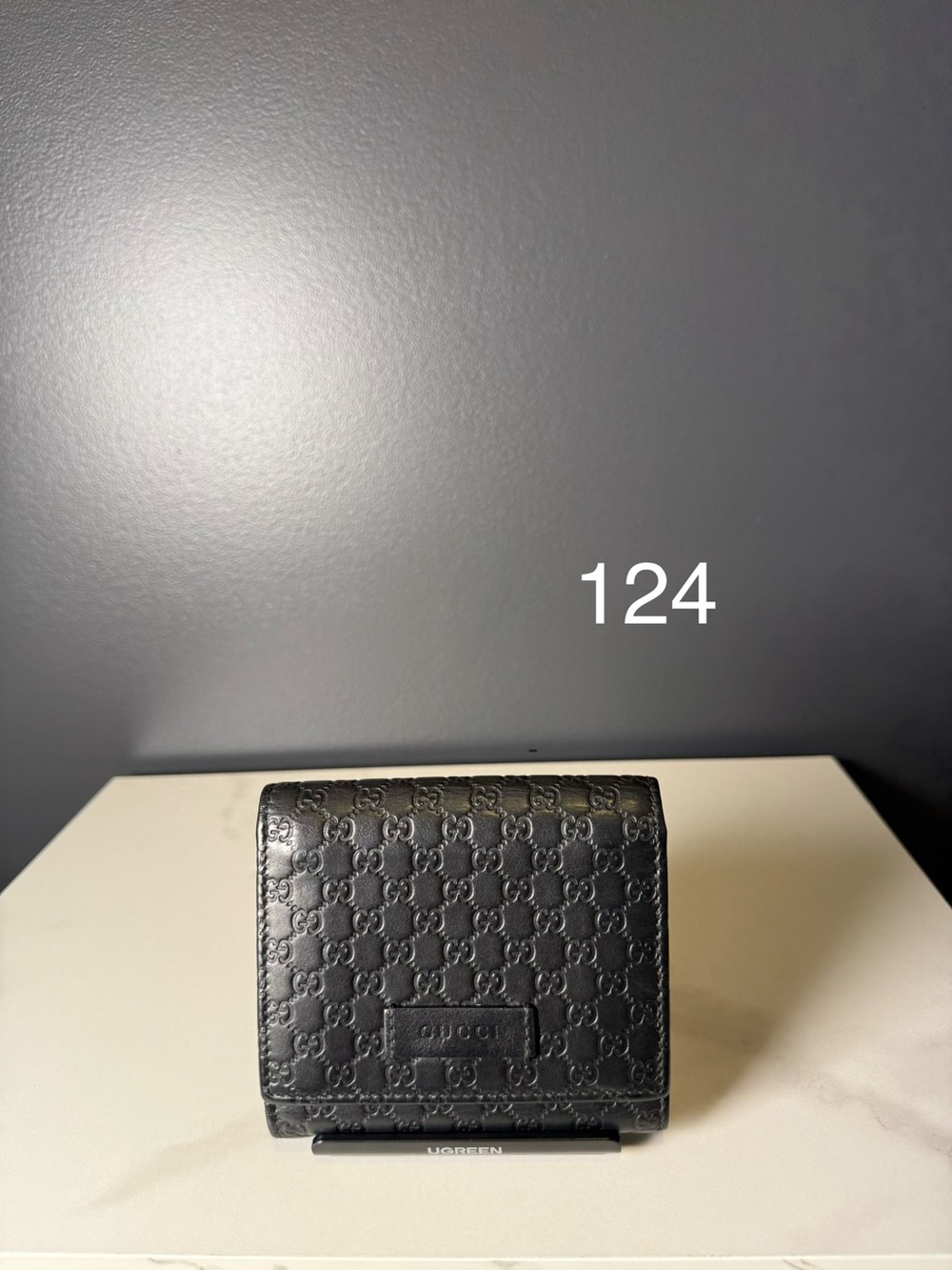 Gucci Black Embossed GG Leather Bifold Wallet
